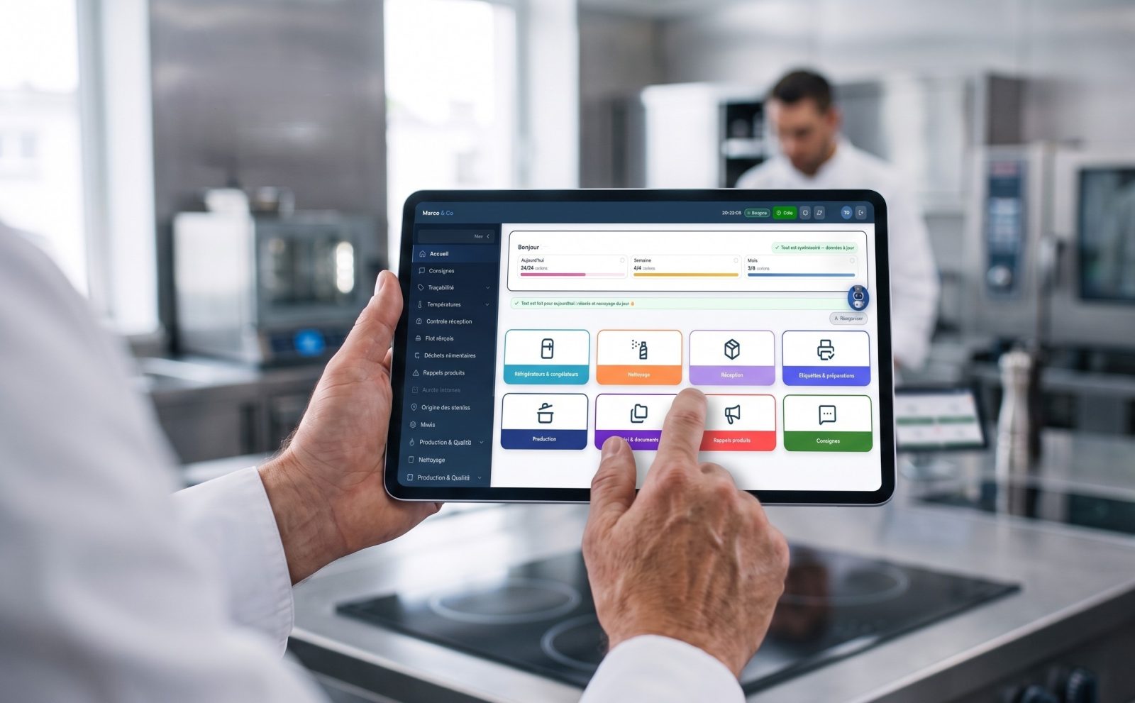 Remplacer les classeurs HACCP papier par la tablette Marco HACCP