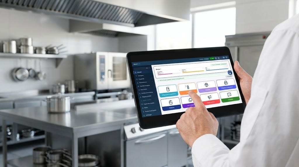 Consigne de la Direction affichée sur la tablette de la cuisine